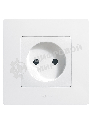 Розетка 2К винты, белый ETIKA