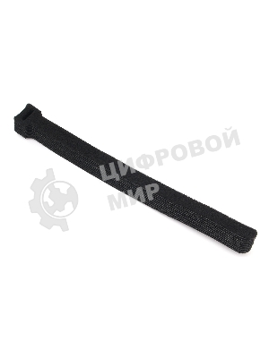 Хомуты-липучки на основе ленты Velcro VT-200x11BK 200 x 11 мм, черные (12 шт.)