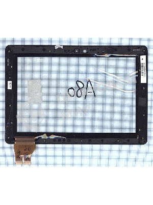 Сенсорное стекло (тачскрин) для Asus PadFone 3 A80 5363N FPC-1, черное с рамкой