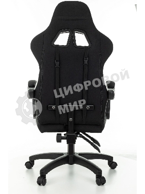 Кресло Zombie Rudger черный/серый, экокожа, 120 кг, механизм качания