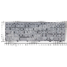 Клавиатура для ноутбука Dell Inspiron 15-7000 7537 серебристая с подсветкой