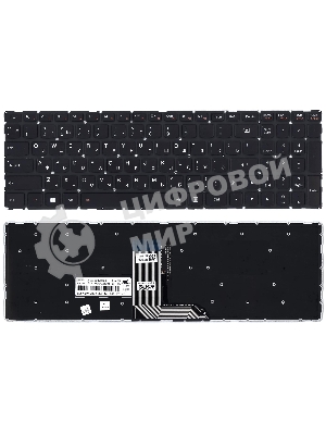 Клавиатура для ноутбука Lenovo Yoga 500-15, черная с подсветкой