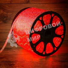 Дюралайт LED, постоянное свечение (2W) - красный, 36 LED/м, бухта 100м Neon-Night