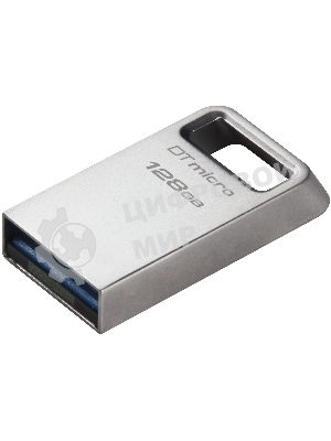 Флешка USB Kingston DataTraveler Micro (DTMC3G2/128Gb), 128Gb, USB 3.2 Gen 1, R/W 200/60, серебристый