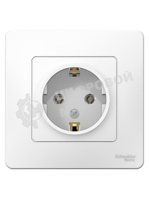 Розетка СП Blanca 16А 250В без шторок с заземл. бел. SchE BLNRS001011