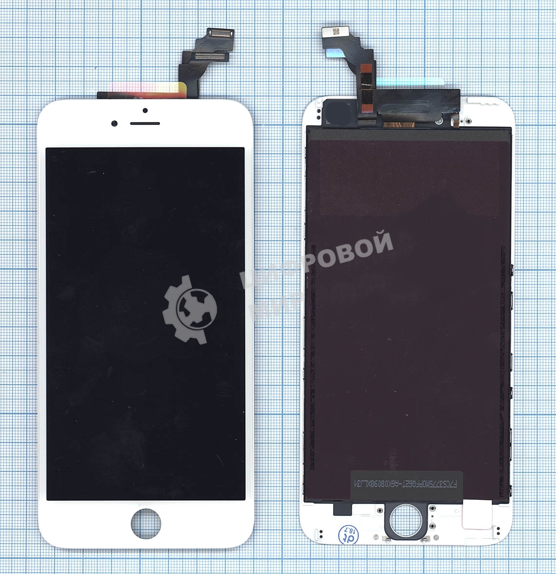 Дисплей для Apple iPhone 6 Plus в сборе с тачскрином (Foxconn) белый
