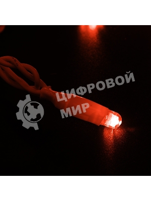 Гирлянда Neon-night Нить 10м, с эффектом мерцания, белый ПВХ, 24В, Красный