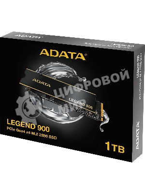 Накопитель SSD ADATA LEGEND 900, 1Tb, PCIe 4.0 x4, M.2 2280, NVMe, R/W 7000/4700, с радиатором
