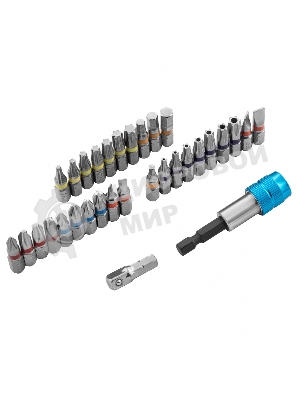 Набор бит Gross 11363 магнитный адаптер, сталь S2, пластиковый кейс, 32 предм.