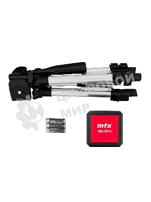 Лазерный уровень MTX XQB GREEN Pro SET, 20 м, зеленый луч, батарейки, штатив