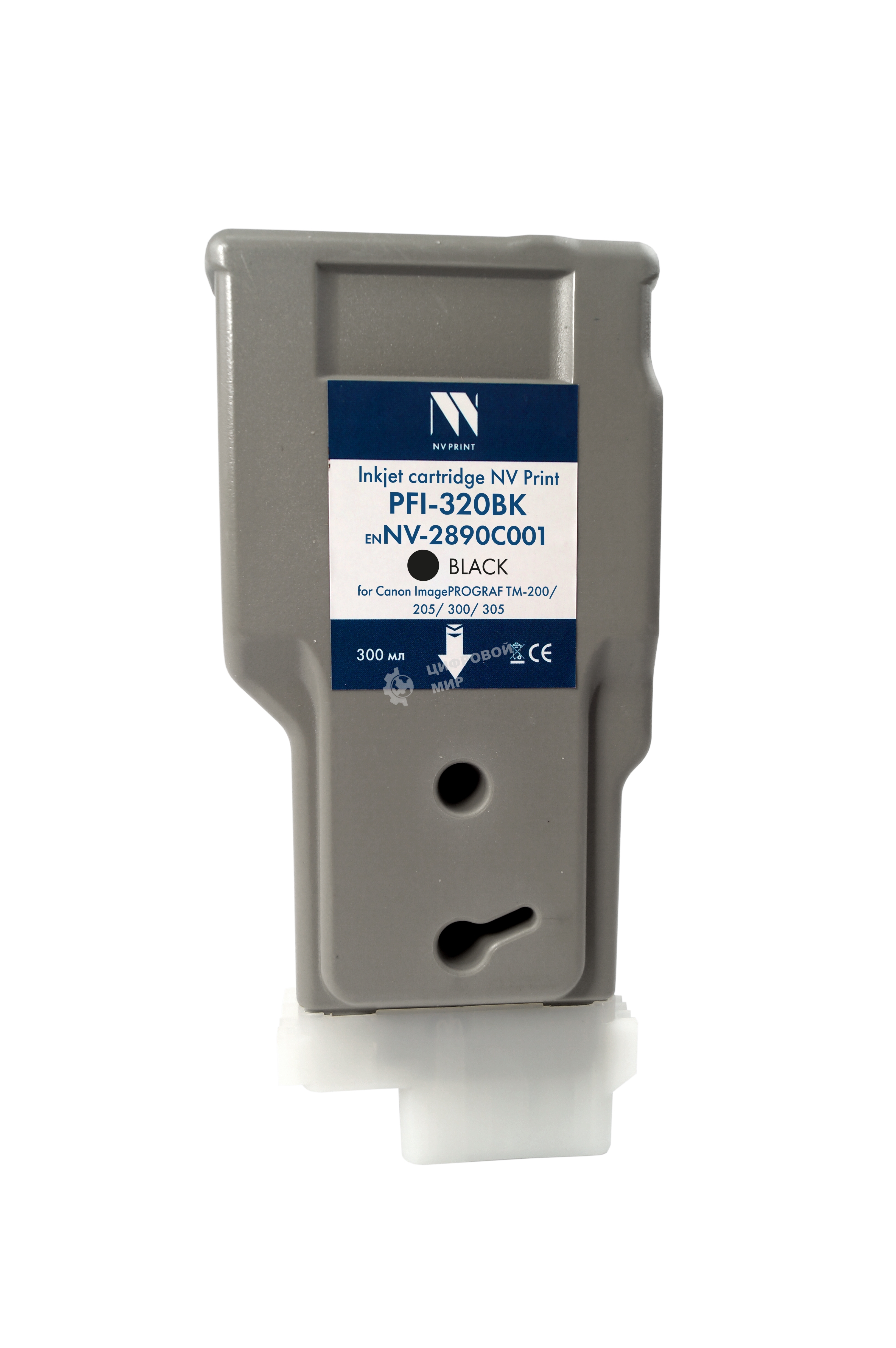 Картридж струйный NVPrint PFI-320BK (NV-2890C001) Black для Canon ImagePROGRAF TM-200/205/300/305 (300 мл) совместимый