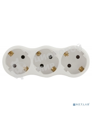 Разветвитель ЭРА 3-м SPx-3e-W с заземл. 16А бел.