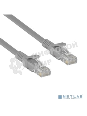 Патч-корд ExeGate UTP-RJ45-RJ45-C6-CU-1M-GY, UTP, cat.6, 1м, медь, серый