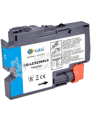 Картридж струйный G&G GG-LC3239XLC голубой (52мл) для Brother HL-J6000DW/J6100DW