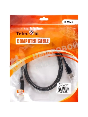 Кабель удлинительный USB3.0 Am-Af 1m Telecom черный (TUS708-1M)