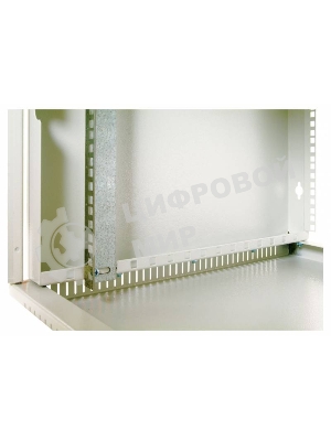 Шкаф настенный ЦМО ШРН-Э-9.650 9U 600x650мм пер.дв.стекл несъемные бок.пан. серый