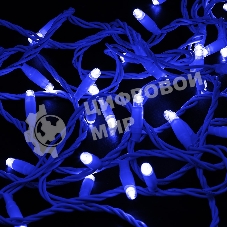 Гирлянда Neon-night Нить 10м, постоянное свечение, белый ПВХ, 230В, синий