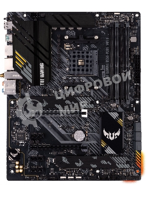 Материнская плата ASUS TUF GAMING B550-PLUS WIFI II, AM4, AMD B550, 4xDDR4, 6xSATA, 2xM.2, 1xPCI-E 3.0 x16, 1xPCI-E 4.0 x16, 3xPCI-E x1, 1xDP, 1xHDMI, 1x 2.5Gb LAN, 2xUSB-A 3.2 Gen 1, 1xUSB-A 3.2 Gen 2, 1xUSB-C 3.2 Gen 2, 3x3.5 мм, 7.1, ATX