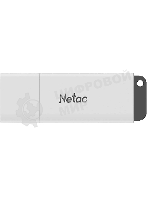 Флешка USB Netac U185 (NT03U185N-004G-20WH), 4Gb, USB 2.0, R/W 25/10, белый/серый