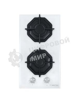 Газовая варочная панель Maunfeld EGHG.32.2CW/G, 2 конфорки, закаленное стекло, белый