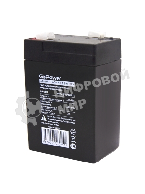 Аккумулятор свинцово-кислотный GoPower LA-660 6V 6Ah (1/20)