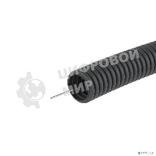 Труба гофрированная ПНД d16мм с протяж. черный (уп.100м) ДКС 71716