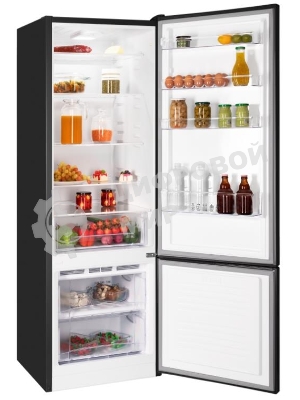 Холодильник Nordfrost NRB 124 B черный, двухкамерный 238/70 л морозилка снизу