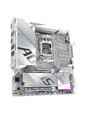 Материнская плата Gigabyte B850M AORUS ELITE WIFI6E ICE, AM5, AMD B850, 4xDDR5, 4xSATA, 2xM.2, 1xPCIe 5.0 x16, 1xPCIe 3.0 x4, 1xDP, 1xHDMI, 1x2.5Gb LAN, Wi-Fi 6E, Bluetooth 5.3, 2xUSB-A 10Gbps (Gen2), 5xUSB-A 5Gbps, 4xUSB-A 2.0, 1xUSB-C 10Gbps (Gen2), 2x3.5 мм, 7.1, mATX