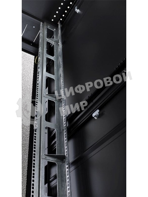 Шкаф серверный ПРОФ напольный 42U (800x1000) дверь перфор. 2 шт., черный, в сборе (ШТК-СП-42.8.10-44АА-9005)