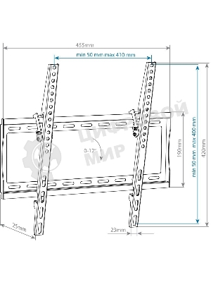 Кронштейн для телевизора Arm Media STEEL-4 черный 22
