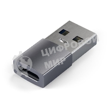 Адаптер Satechi USB Type-A to Type-C. Цвет серый космос.