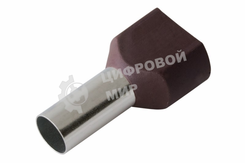 Наконечник штыревой втулочный изолированный Rexant F-14 мм 2х10 мм² (НШВи(2) 10-14/Ги2 10-14) красный