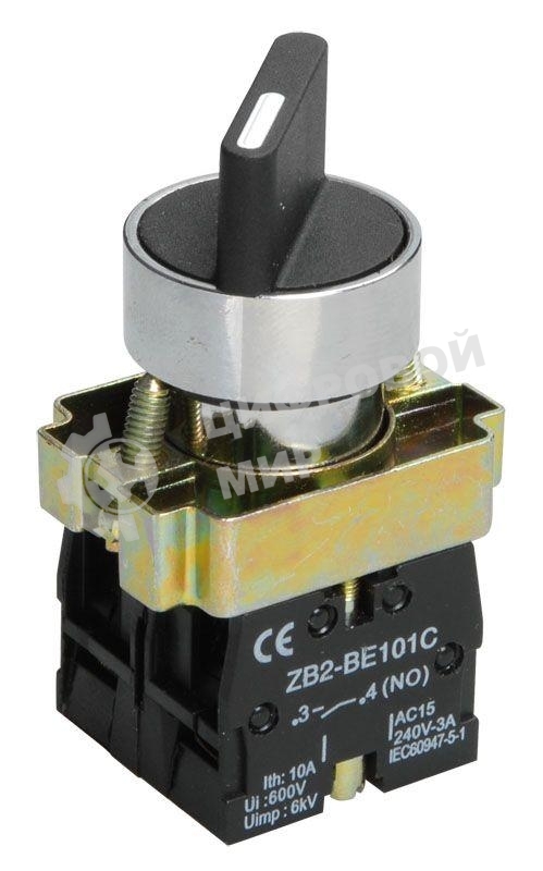 Переключатель LAY5-BD25 на 2 полож. черный I-O станд. ручка IEK BSW60-BD-2-K02