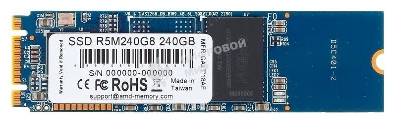 Накопитель SSD AMD 240Gb M.2 SATA III R5M240G8 Radeon 2280