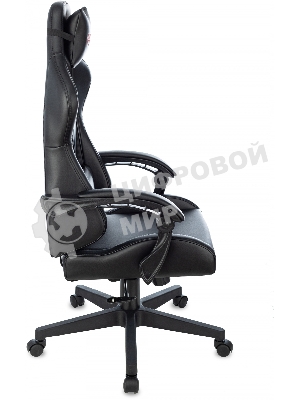 Кресло Бюрократ Zombie GAME TETRA черный/карбон, экокожа, 120 кг, механизм качания