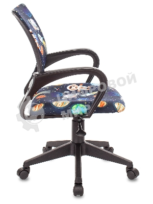 Кресло Бюрократ BuroKIDS 1 черный, ткань, 120 кг