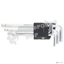 Набор ключей Matrix имбусовых HEX, 1,5–10 мм, CrV, 9 шт., удлиненные, с шаром