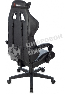 Кресло Бюрократ Zombie GAME TETRA черный/карбон, экокожа, 120 кг, механизм качания