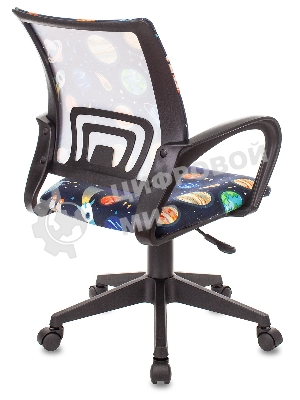 Кресло Бюрократ BuroKIDS 1 черный, ткань, 120 кг