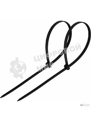 Хомут-стяжка кабельная нейлоновая Rexant 400 x7,6 мм, черная, упаковка 100 шт.