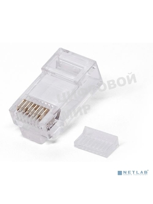 Коннектор RJ-45, Filum FL-NA-PLUG5E-3 5E кат., со вставкой, 8p8c, 30 мкм, универсальный, для одножильного и многожильного кабеля, уп/100 шт