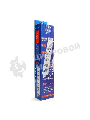 Сетевой фильтр Powercube SPG-B-15-WHITE 5 м, 5 розеток, белый, коробка