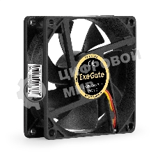 Вентилятор для корпуса ExeGate EX08020S3P-24 черный, 80 мм, 3900 об/мин, 41.2 дБ, 3 pin