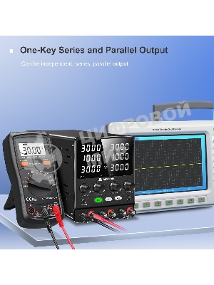 Лабораторный блок питания двухканальный Amperin AI-W3010x2C 30V, 10A, 0,6 кВт