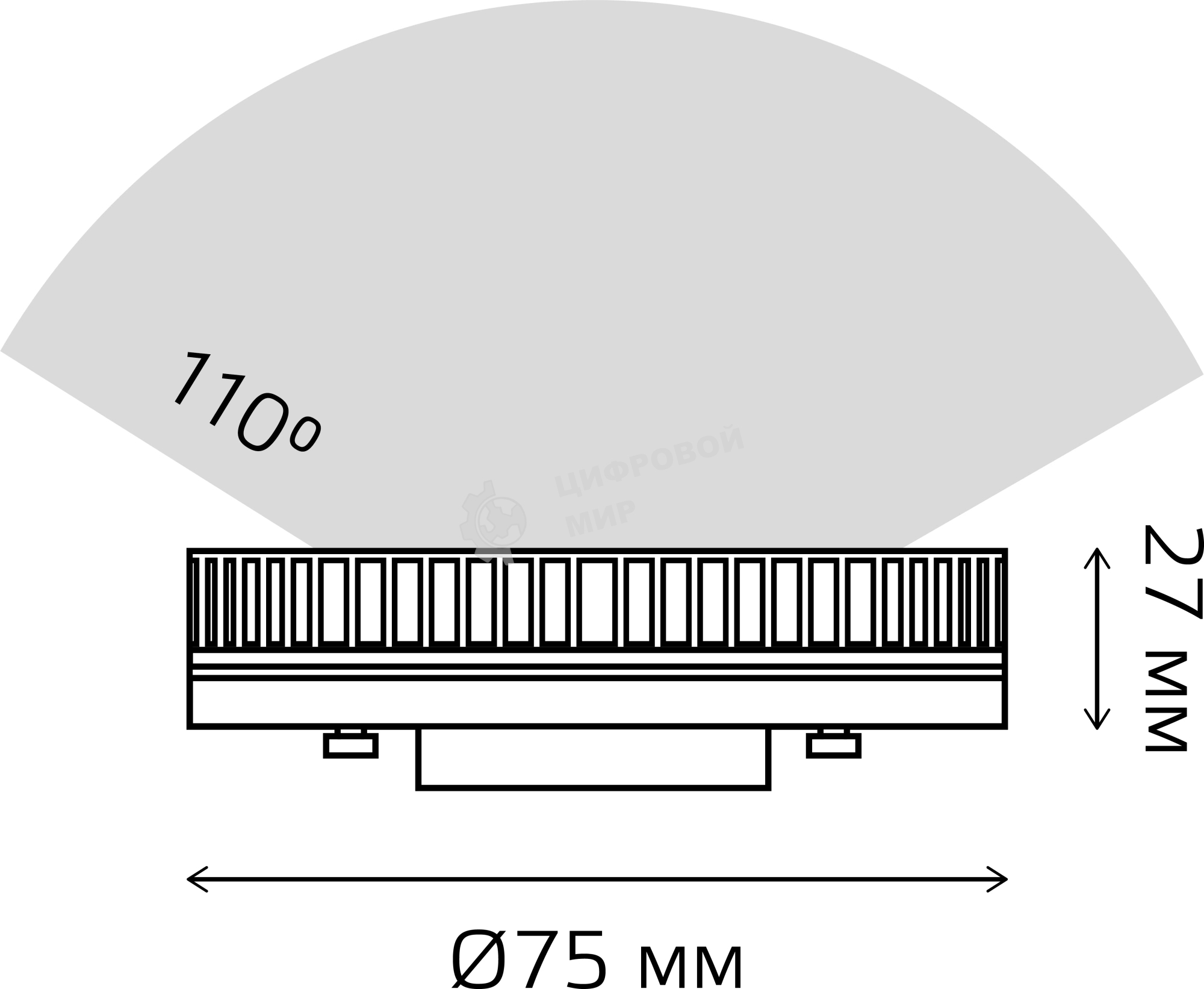 Лампа светодиодная Gauss Elementary 12Вт цок.: GX53 (упак.: 5 шт) (84822V)