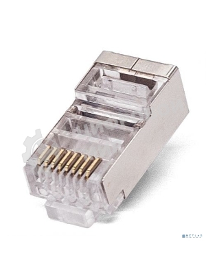 Коннектор RJ-45 Filum FL-NA-PLUG5E-6 5E кат., 8p8c, экран, 30 мкм, универсальный, для одножильного и многожильного кабеля, уп/100 шт