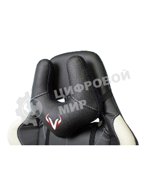 Кресло Бюрократ VIKING 5 AERO WHITE черный/белый, экокожа, 120 кг, механизм качания