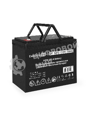 Аккумуляторная батарея ExeGate DT 1275 (12V 75Ah, под болт М6)