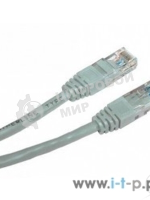 Патч-корд UTP, кат 5e, 1м с RJ45серый