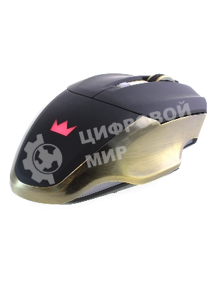 Мышь беспроводная Crown Gaming CMXG-605 черный, 1600 dpi, радиоканал, USB, кнопки - 6